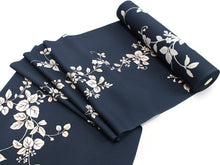 画像をギャラリービューアに読み込む, 着物 反物 正絹 丹後ちりめん フルオーダー 仕立て付き 濃紺地唐草 小紋 着物 和装 和服 単品 女性 レディース 送料無料 hbチト