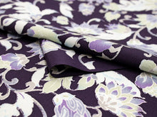 画像をギャラリービューアに読み込む, 着物 反物 正絹 丹後ちりめん フルオーダー 仕立て付き 濃紫 更紗 小紋 着物 和装 和服 単品 女性 レディース 送料無料 hbチト
