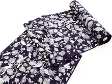 画像をギャラリービューアに読み込む, 着物 反物 正絹 丹後ちりめん フルオーダー 仕立て付き 濃紫 更紗 小紋 着物 和装 和服 単品 女性 レディース 送料無料 hbチト