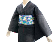 画像をギャラリービューアに読み込む, 着物 レディース デニム フリーサイズ ダメージ ブラック ブルー ステッチ 洗える カジュアル 着物デビュー 女性 和服 和装 デニムきもの KZ tkおら