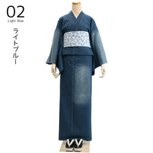 画像をギャラリービューアに読み込む, 着物 レディース デニム フリーサイズ ダメージ ブラック ブルー ステッチ 洗える カジュアル 着物デビュー 女性 和服 和装 デニムきもの KZ tkおら