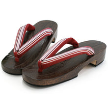 画像をギャラリービューアに読み込む, 下駄 レディース 浴衣 ゲタ L LL サイズ 桐 台 白 紫 赤 ストライプ 縞 鼻緒 右近 大きいサイズ XL 痛くない 歩きやすい かかと低め レトロ モダン 和服 和装 着物 女性用 日本製 tbウチ