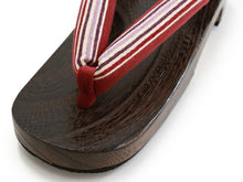 画像をギャラリービューアに読み込む, 下駄 レディース 浴衣 ゲタ L LL サイズ 桐 台 白 紫 赤 ストライプ 縞 鼻緒 右近 大きいサイズ XL 痛くない 歩きやすい かかと低め レトロ モダン 和服 和装 着物 女性用 日本製 tbウチ