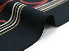 画像をギャラリービューアに読み込む, 正絹 小紋 反物 丹後ちりめん フルオーダー 仕立て付き 着物 和装 和服 黒 縞唐草 モダン 単品 女性 レディース 送料無料 hbオチ