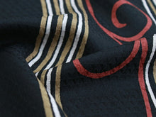 画像をギャラリービューアに読み込む, 正絹 小紋 反物 丹後ちりめん フルオーダー 仕立て付き 着物 和装 和服 黒 縞唐草 モダン 単品 女性 レディース 送料無料 hbオチ