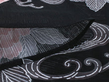 画像をギャラリービューアに読み込む, 綿絽 浴衣 夏着物 単品 レディース 仕立て上がり 洗える フリー サイズ 黒 ピンク 菊 牡丹 送料無料 女性 レディース セール対象外 KZ ekふく