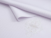 画像をギャラリービューアに読み込む, 正絹 小紋 反物 フルオーダー 仕立て付き 着物 和装 和服 丹後ちりめん 薄紫 菱 刺繍 染 着尺 単品 女性 レディース 送料無料 pnオト