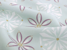 画像をギャラリービューアに読み込む, 正絹 小紋 反物 フルオーダー 仕立て付き 着物 和装 和服 丹後ちりめん 京友禅 ブルー グリーン 花 幾何学 友禅染 着尺 単品 女性 レディース 送料無料 pnオチ