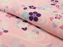 画像をギャラリービューアに読み込む, 洗える着物 セット L サイズ 夏 夏物 絽 4点セット ピンク 流水 雲 花 桜 桔梗 撫子 萩 橘 きもの 白 グリーン 献上 帯 紫 帯あげ 帯〆 小紋 名古屋帯 大人 レディース 女性 きもの 和装 和服 送料無料 あす楽 フイ