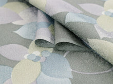 画像をギャラリービューアに読み込む, 正絹 小紋 反物 フルオーダー 仕立て付き 湯のし付き 着物 和装 和服 グレー リーフ 着尺 単品 袷 単衣 女性 レディース 送料無料 hbチト