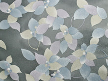 画像をギャラリービューアに読み込む, 正絹 小紋 反物 フルオーダー 仕立て付き 湯のし付き 着物 和装 和服 グレー リーフ 着尺 単品 袷 単衣 女性 レディース 送料無料 hbチト