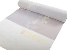 画像をギャラリービューアに読み込む, 正絹 小紋 反物 丹後ちりめん フルオーダー 仕立て付き 湯のし付き 着物 和装 和服 紫 ぼかし 葡萄 蔦 着尺 単品 袷 単衣 女性 レディース 送料無料 hbチオ