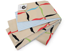 画像をギャラリービューアに読み込む, 着物 洗える着物 セット 袷 M サイズ 半幅帯 2点セット 朱色 紅葉 柄 着物 クリーム カラフル 格子 帯 半巾 小袋 花柄 小紋 和装 和服 女性用 レディース 女性 きもの 着物セット 送料無料 あす楽 ニク