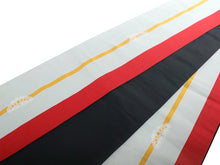 画像をギャラリービューアに読み込む, 洗える着物 コーディネートセット 袷 半幅帯 Lサイズ 2点セット 小紋 レディース 女性 茶色 枝梅 柄 着物 グレー 赤 黒 縞 リバーシブル 帯 半幅帯 プレタ 和装 和服 きものセット 送料無料 ニク