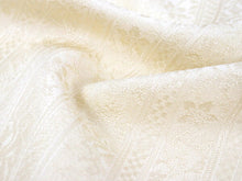 画像をギャラリービューアに読み込む, 正絹 小紋 単品 反物 丹後ちりめん フルオーダー 仕立て付き 着物 和装 和服 着物 イエローベージュ 間道 花唐草 女性 レディース 送料無料 hb