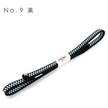 画像をギャラリービューアに読み込む, 三分紐 帯締め お洒落 単品 正絹 幾何学 格子 10色 赤 紺 紫 からし 緑 白 黒 カジュアル 通年 3分紐 帯〆 組紐 和装小物 日本製 ネコポス便発送可能 KZ wgくわ