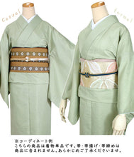 画像をギャラリービューアに読み込む, 色無地 着物 単品 袷 唐草地紋 M L 全5色 紫 ピンク 水色 グリーン 紺 女性 レディース 洗える着物 レトロ 和装 和服 未使用 きもの お仕立て上がり