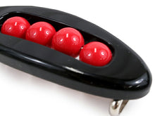 画像をギャラリービューアに読み込む, 帯留め 単品 黒 オーバル 赤 ビーズ おしゃれ パーツ 小紋 カジュアル 普段着用 三分紐を通すタイプ 和装小物 帯留 帯どめ 着物 和服 和装 箱入り 帯飾り KZ wgわと