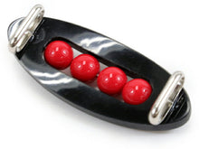 画像をギャラリービューアに読み込む, 帯留め 単品 黒 オーバル 赤 ビーズ おしゃれ パーツ 小紋 カジュアル 普段着用 三分紐を通すタイプ 和装小物 帯留 帯どめ 着物 和服 和装 箱入り 帯飾り KZ wgわと