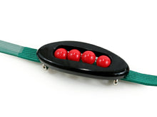 画像をギャラリービューアに読み込む, 帯留め 単品 黒 オーバル 赤 ビーズ おしゃれ パーツ 小紋 カジュアル 普段着用 三分紐を通すタイプ 和装小物 帯留 帯どめ 着物 和服 和装 箱入り 帯飾り KZ wgわと