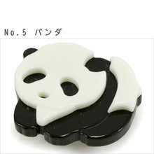 画像をギャラリービューアに読み込む, 帯留め 単品 動物 犬 猫 パンダ 白 黒 茶 おしゃれ パーツ 小紋 カジュアル 普段着用 三分紐を通すタイプ アニマル ぱんだ 和装小物 帯留 帯どめ 着物 和服 和装 箱入り 帯飾り KZ wgわち