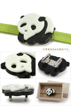 画像をギャラリービューアに読み込む, 帯留め 単品 動物 犬 猫 パンダ 白 黒 茶 おしゃれ パーツ 小紋 カジュアル 普段着用 三分紐を通すタイプ アニマル ぱんだ 和装小物 帯留 帯どめ 着物 和服 和装 箱入り 帯飾り KZ wgわち