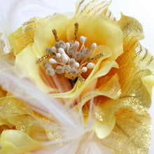 画像をギャラリービューアに読み込む, 髪飾り 2点セット 成人式 卒業式 結婚式 袴 振袖 イエローゴールド 花 だらり コーム Uピン 和装 和服 着物 浴衣 髪留め コサージュ ヘアアクセサリー チウ