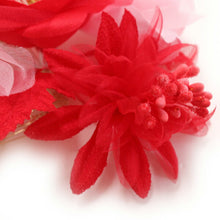 画像をギャラリービューアに読み込む, 髪飾り 成人式 卒業式 結婚式 袴 振袖 ピンク 赤 洋花 コーム かんざし 和装 和服 着物 浴衣 髪留め コサージュ ヘアアクセサリー ワイ