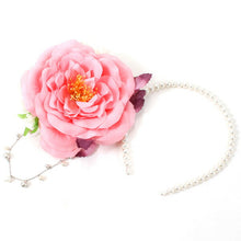 画像をギャラリービューアに読み込む, 髪飾り 成人式 卒業式 結婚式 袴 振袖 ピンク 白 薔薇 パール クリップ カチューシャ 和装 和服 着物 浴衣 髪留め コサージュ ヘアアクセサリー