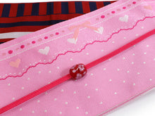 画像をギャラリービューアに読み込む, 帯 3点セット ピンク ハート 赤 縞 半幅帯 赤 帯飾り レディース 女性 半巾帯 細帯 浴衣帯 リバーシブル 大人 ポリエステル 着物 洒落 和装 和服 レトロ チウ