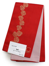 画像をギャラリービューアに読み込む, 帯 3点セット 赤 薔薇 ピンク 市松 半幅帯 黒 帯飾り レディース 女性 半巾帯 細帯 浴衣帯 リバーシブル 大人 ポリエステル 着物 洒落 和装 和服 レトロ ニラ