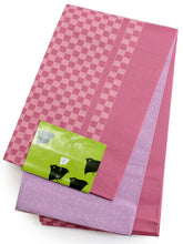 画像をギャラリービューアに読み込む, 帯 3点セット 赤 薔薇 ピンク 市松 半幅帯 黒 帯飾り レディース 女性 半巾帯 細帯 浴衣帯 リバーシブル 大人 ポリエステル 着物 洒落 和装 和服 レトロ ニラ