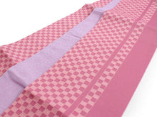 画像をギャラリービューアに読み込む, 帯 3点セット 赤 薔薇 ピンク 市松 半幅帯 黒 帯飾り レディース 女性 半巾帯 細帯 浴衣帯 リバーシブル 大人 ポリエステル 着物 洒落 和装 和服 レトロ ニラ