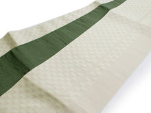 画像をギャラリービューアに読み込む, 帯 3点セット 紫 市松 オフホワイト 半幅帯 水色 帯飾り レディース 女性 半巾帯 細帯 浴衣帯 リバーシブル 大人 ポリエステル 着物 洒落 和装 和服 レトロ ニワ