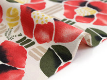 画像をギャラリービューアに読み込む, 洗える着物 セミオーダー付き 反物 単品 みすゞうた 赤 緑 郵便局と椿 椿 格子 可愛い ポップ 柄 レディース 女性 小紋 和装 和服 XS S M L XL サイズ 広幅 クイーンサイズ 袷 単衣 羽織 コート 送料無料 kt