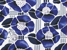 画像をギャラリービューアに読み込む, 洗える着物 セミオーダー付き 反物 単品 みすゞうた 青 郵便局と椿柄 椿 格子 可愛い ポップ 柄 レディース 女性 小紋 和装 和服 XS S M L XL サイズ 広幅 クイーンサイズ 袷 単衣 羽織 コート 送料無料 kt