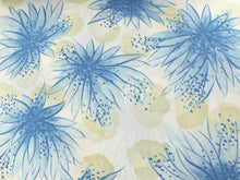画像をギャラリービューアに読み込む, 洗える着物 セミオーダー付き 反物 単品 みすゞうた 青 こだまでしょうか 大輪花 大人可愛い 柄 レディース 女性 小紋 和装 和服 XS S M L XL サイズ 広幅 クイーンサイズ 袷 単衣 羽織 コート 送料無料 kt