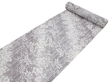 画像をギャラリービューアに読み込む, 正絹 絽 着物 単品 絵羽柄 夏物 小紋 単衣仕立て フルオーダー 仕立て無料 薄グレー 斜めぼかし 竹 蔦 藤 日本の絹 壺金 洒落 女性 和装 和服 きもの レディース 未仕立て 未使用 新品 送料無料