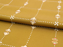 画像をギャラリービューアに読み込む, 帯揚げ 帯締め セット 正絹 濃からし地 市松更紗 普段のお出かけに 和装小物 着付け小物 着物 和服 和装 レディース おびあげ おびじめ 女性 送料無料 あす楽 wg