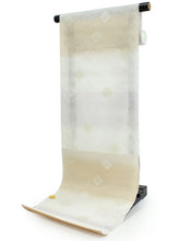 画像をギャラリービューアに読み込む, 名古屋帯 夏 紗 単品 正絹 仕立て付き 九寸 なごや帯 六通 フォーマル 西陣織 三幸織物謹製 証紙付き 藤色 ベージュ 亀甲 花菱 女性 レディース 着物 お茶 和装 和服 新品 日本製 送料無料