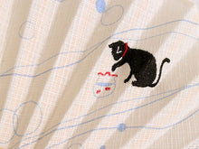 画像をギャラリービューアに読み込む, 扇子 女性用 袋付き セット ベージュ 猫 金魚 綿 コットン 箱入り レディース 母の日 プレゼント ギフト おしゃれ 普段使いに 婦人用 女性 せんす 扇子袋 和装小物 夏