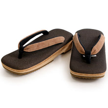 画像をギャラリービューアに読み込む, 雪駄 メンズ こげ茶 土台 薄茶 鼻緒 男性 履物 草履 せった LL 和装 着物 軽量