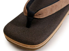画像をギャラリービューアに読み込む, 雪駄 メンズ こげ茶 土台 薄茶 鼻緒 男性 履物 草履 せった LL 和装 着物 軽量