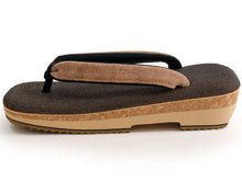 画像をギャラリービューアに読み込む, 雪駄 メンズ こげ茶 土台 薄茶 鼻緒 男性 履物 草履 せった LL 和装 着物 軽量