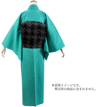 画像をギャラリービューアに読み込む, 仕立て上がり 軽装なごや帯 グレー 黒 千鳥格子 綿 一人で簡単に帯結びができる 作り帯 ワンタッチ帯 お太鼓 付け帯 wg