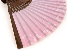 画像をギャラリービューアに読み込む, 扇子 女性用 袋付き セット ピンク スパーク 綿 コットン 箱入り レディース 母の日 プレゼント ギフト おしゃれ 普段使いに 婦人用 女性 レディース せんす 扇子袋 和装小物 夏 送料無料