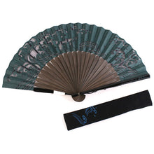 画像をギャラリービューアに読み込む, 扇子 扇子袋 2点セット メンズ 男性用 モスグリーン 波 箱入り メンズ エコ ギフト プレゼント 春 夏 父の日 紳士 男 男性 京扇子 せんす y2 送料無料