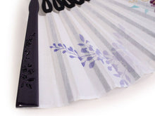 画像をギャラリービューアに読み込む, 扇子 扇子袋 2点セット レディース 白 紫 藤 箱入り エコ ギフト プレゼント 春 夏 母の日 婦人 女性 女 京扇子 せんす y2 送料無料