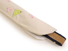 画像をギャラリービューアに読み込む, 扇子 扇子袋 2点セット レディース ピンク 鳥 桜 箱入り エコ ギフト プレゼント 春 夏 母の日 婦人 女性 女 京扇子 せんす y2 送料無料