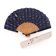 画像をギャラリービューアに読み込む, 扇子 扇子袋 2点セット レディース 紺 猫 鈴 箱入り エコ ギフト プレゼント 春 夏 母の日 婦人 女性 女 京扇子 せんす y2 送料無料